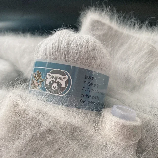5 Pcs Cashmere Mink Fur Yarn for Hand Knitting Long Plush Wool